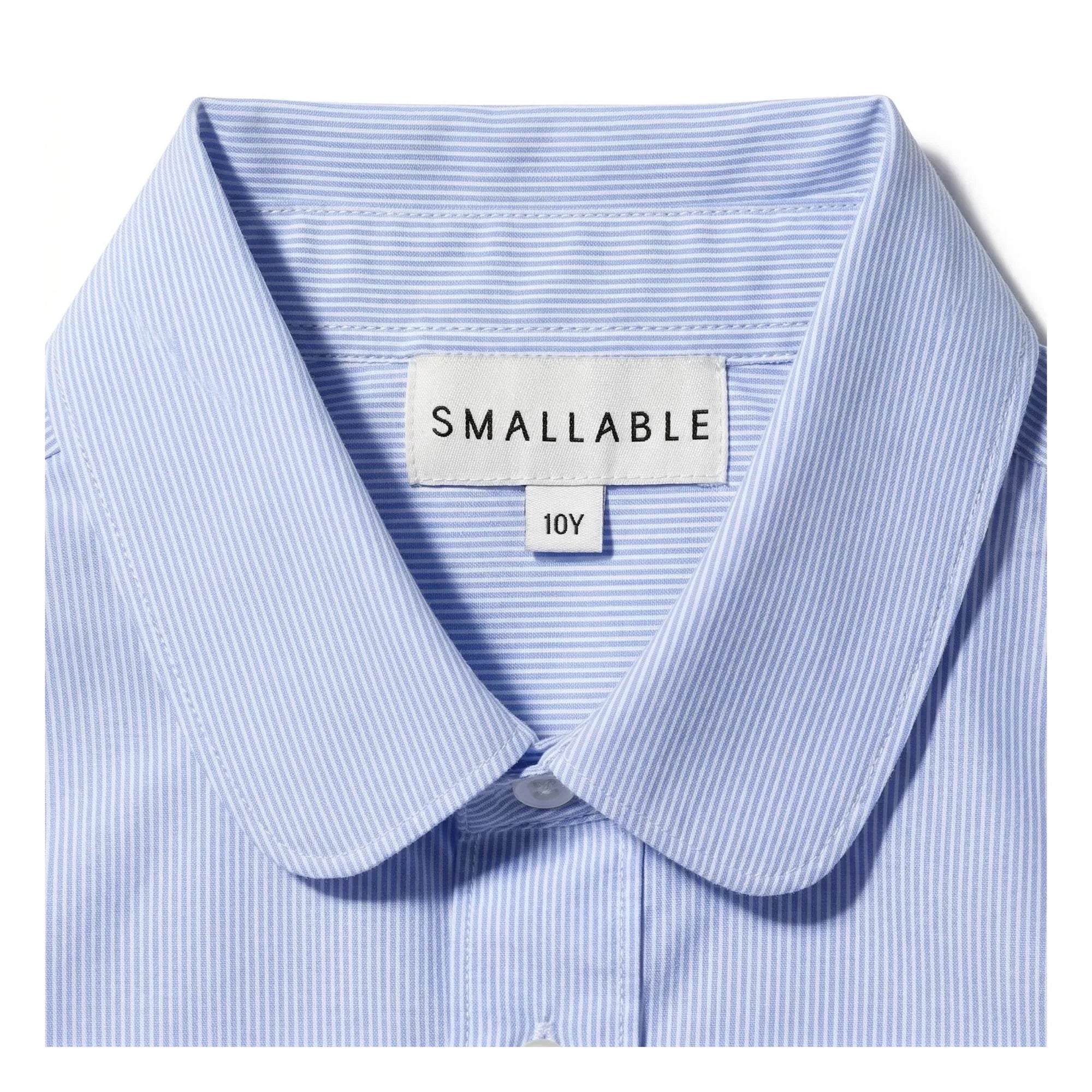 Smallable Kid - Camisa Corta de Rayas Clara | Azul Claro