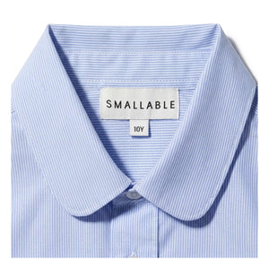 Smallable Kid - Camisa Corta de Rayas Clara | Azul Claro