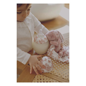 Elhée - Biberones de silicona médica y tetina fisiológica Toile de Jouy - Elhée x Tartine et Chocolat | Melocotón