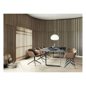 Muuto - Silla con Reposabrazos Fiber Piel | Cognac