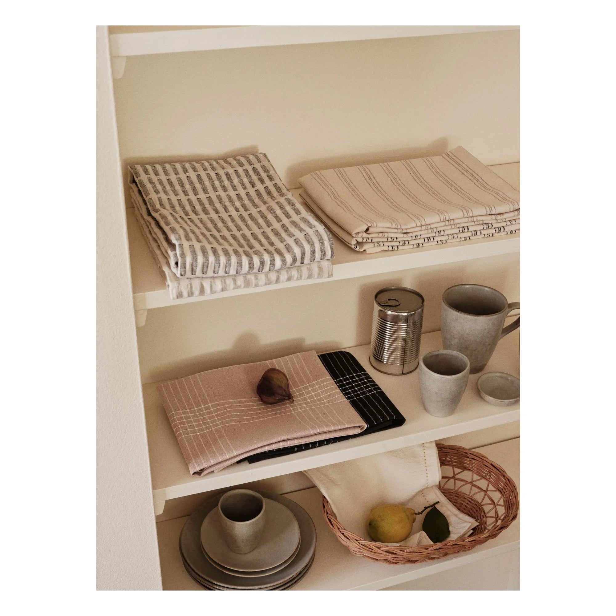 Broste Copenhagen - Paños de cocina Folke - Set de 2 | Negro