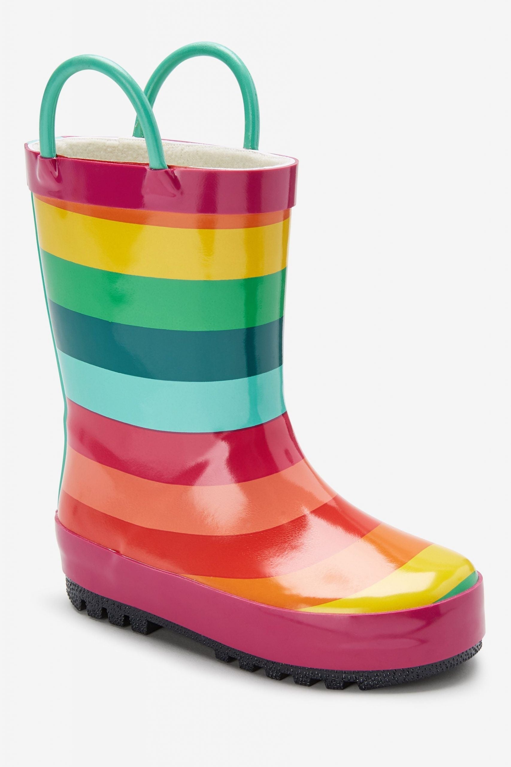 Bota de lluvia de goma arcoíris Ruby Colorida