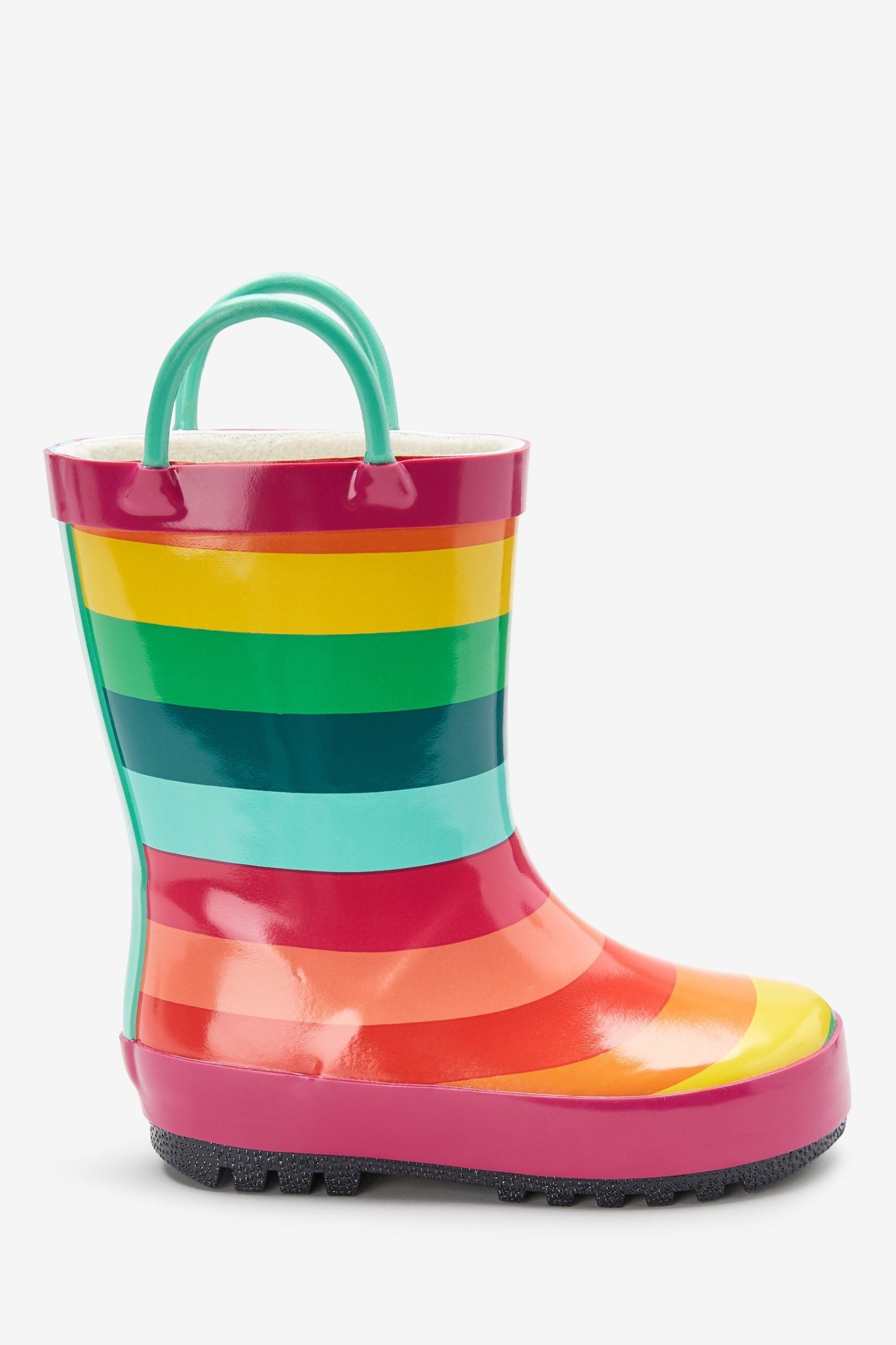 Bota de lluvia de goma arcoíris Ruby Colorida