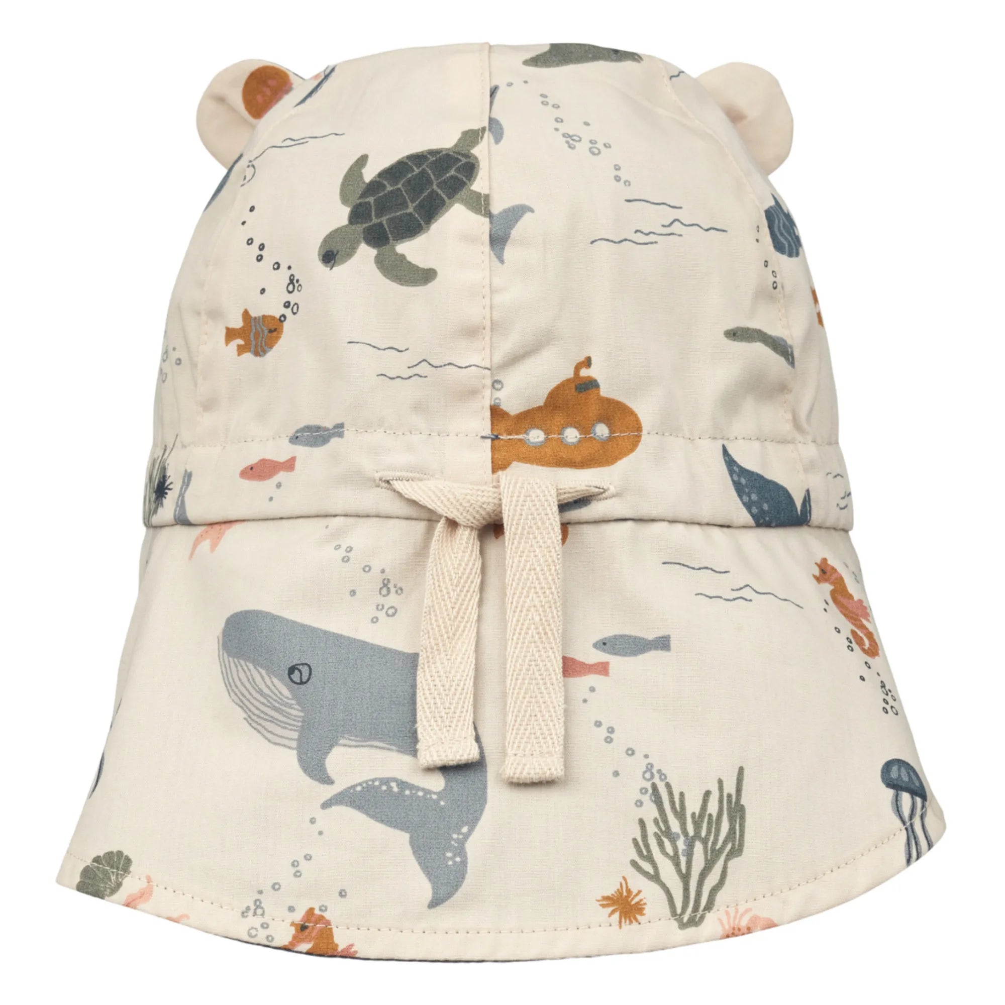 Liewood - Gorro Reversible de Algodón Orgánico Gorm para Bebé | Gris azul