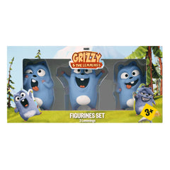 Grizzy y los Lemmings - Juguete de figura de 3 Lemmings