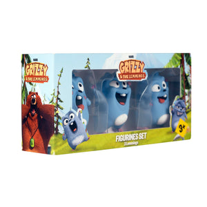 Grizzy y los Lemmings - Juguete de figura de 3 Lemmings