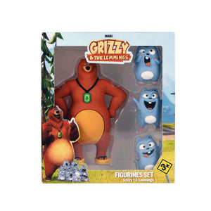 Grizzy y los Lemmings - Set de 4 Figuras de Juguete