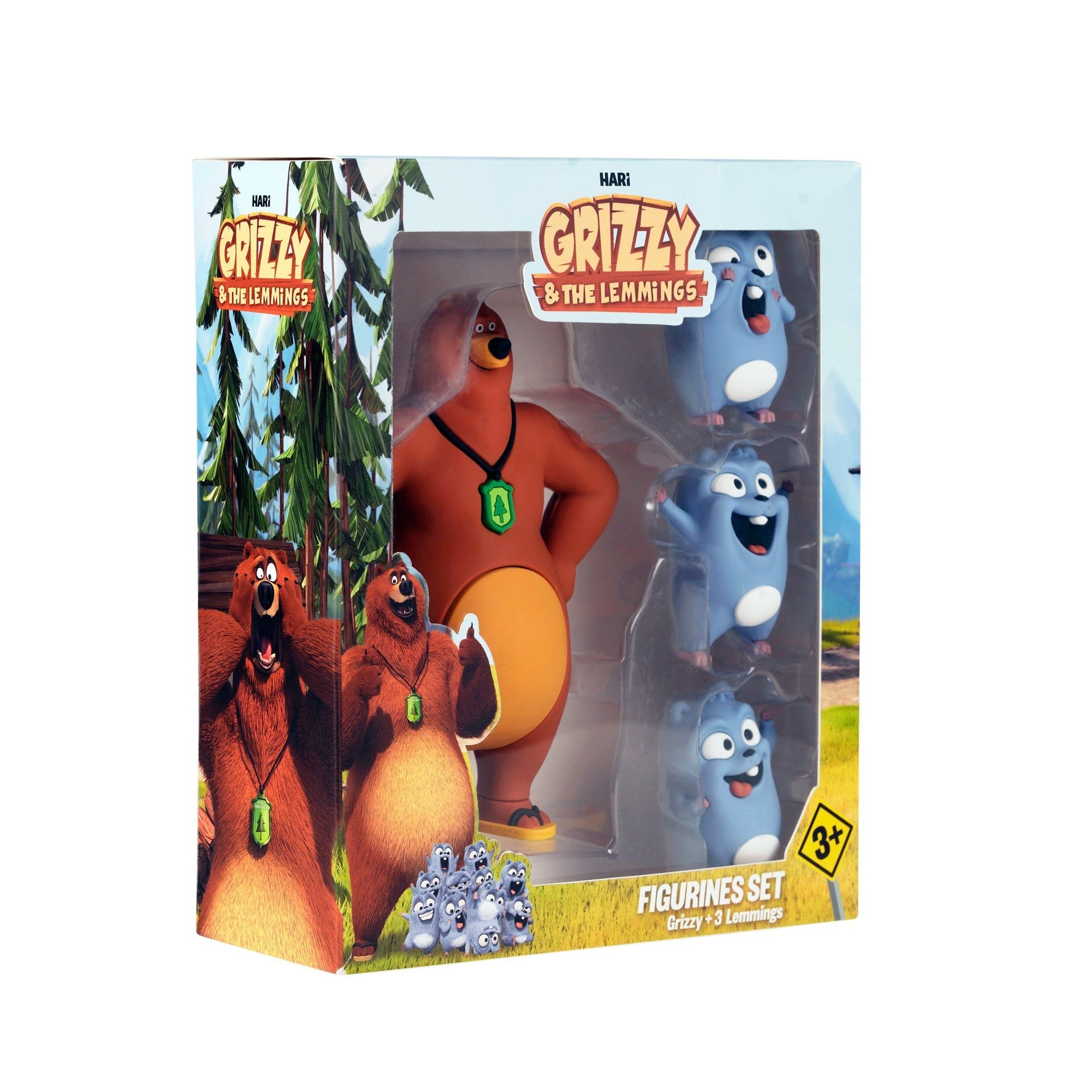 Grizzy y los Lemmings - Set de 4 Figuras de Juguete
