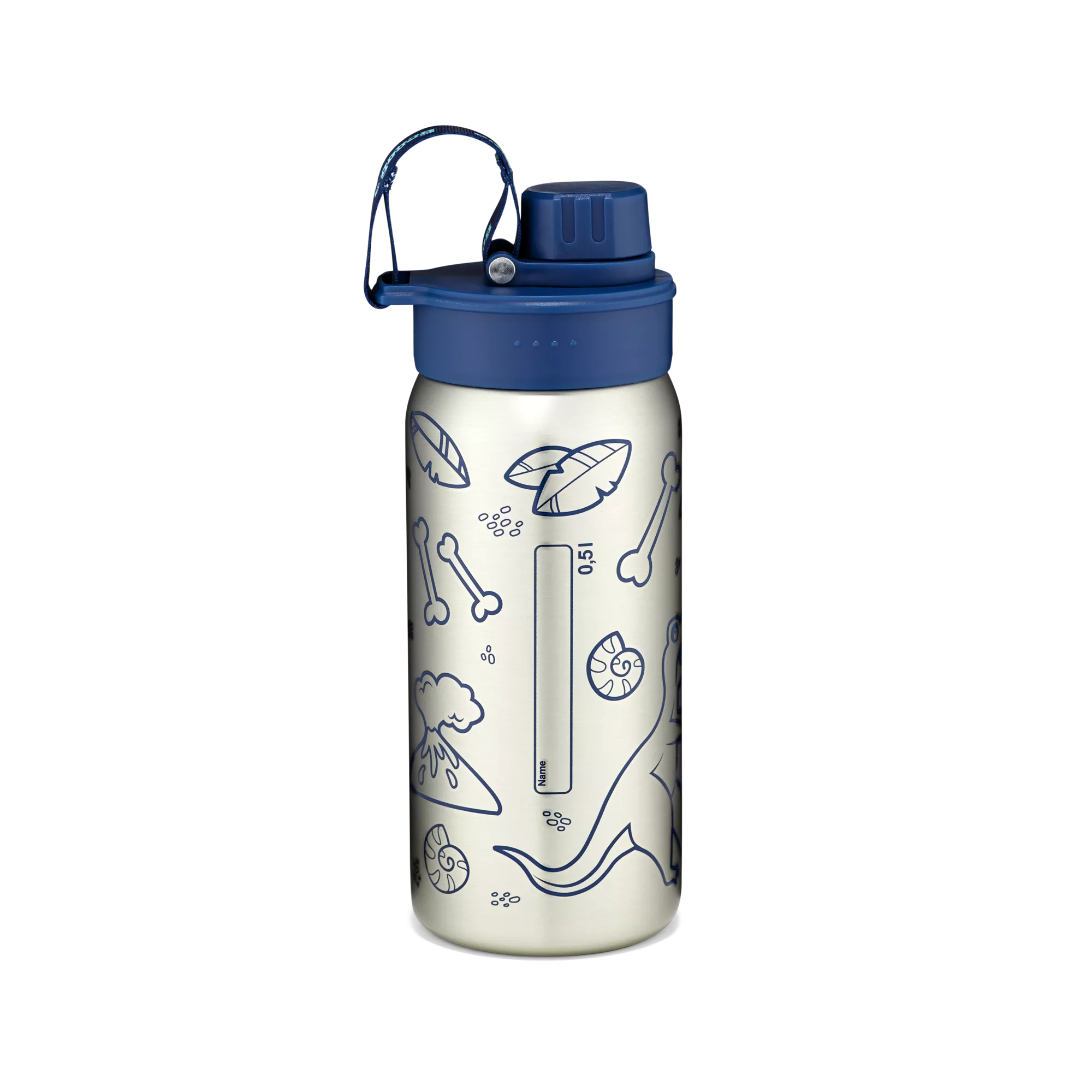 Ergobag - Botella de acero inoxidable azul