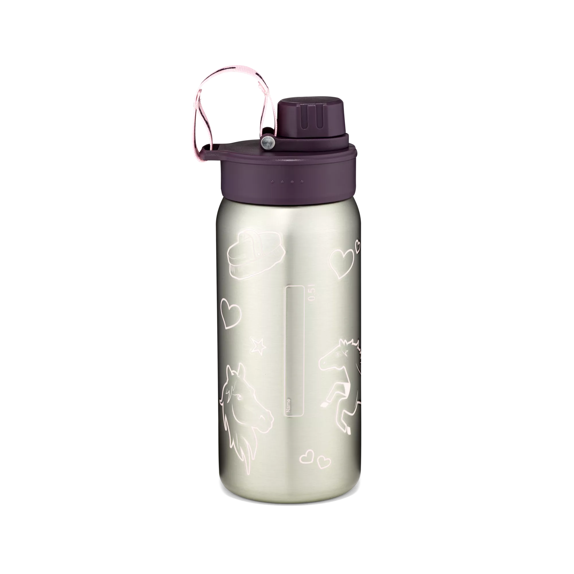 Ergobag - Botella de Acero Inoxidable Morada