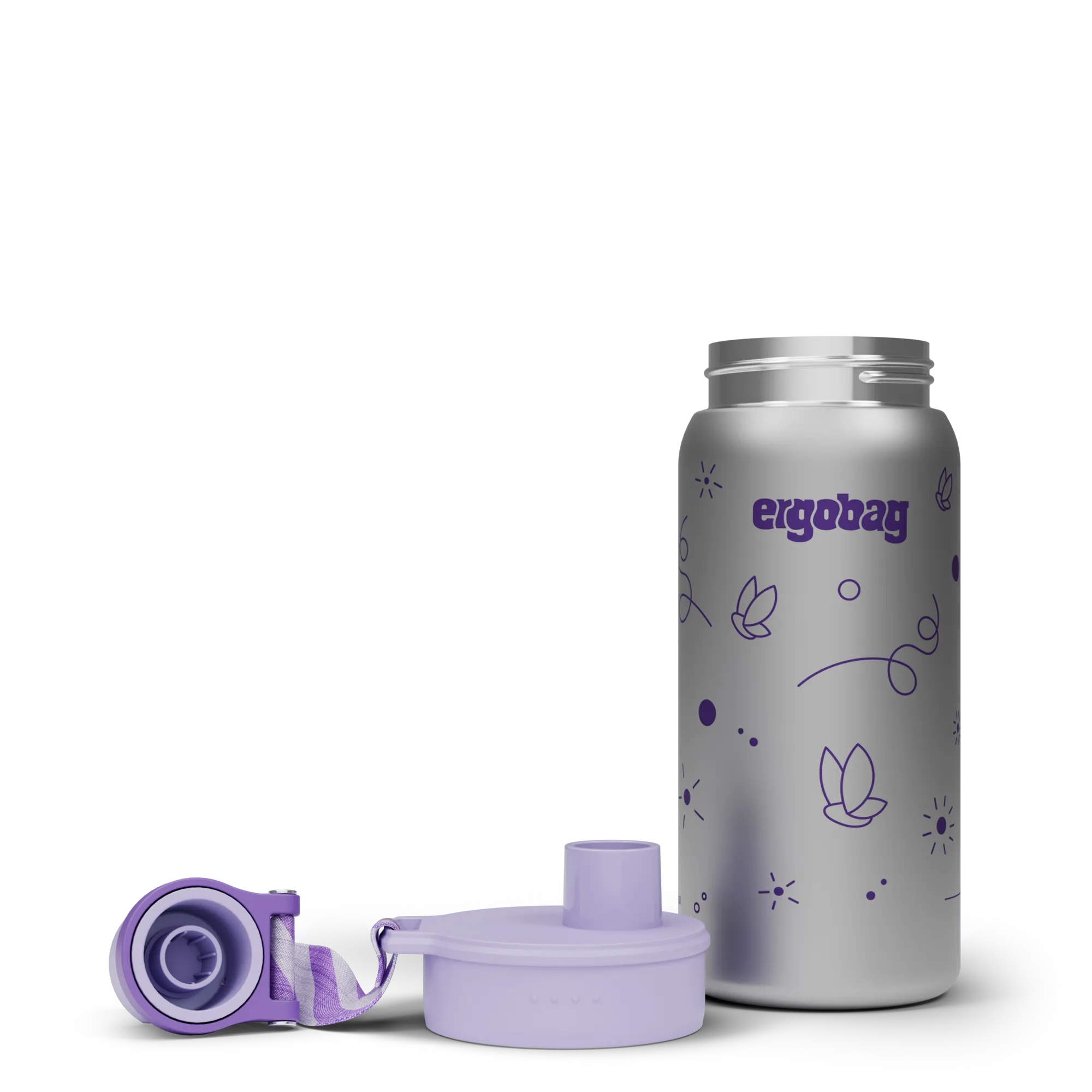 Ergobag - Botella de acero inoxidable Mariposa