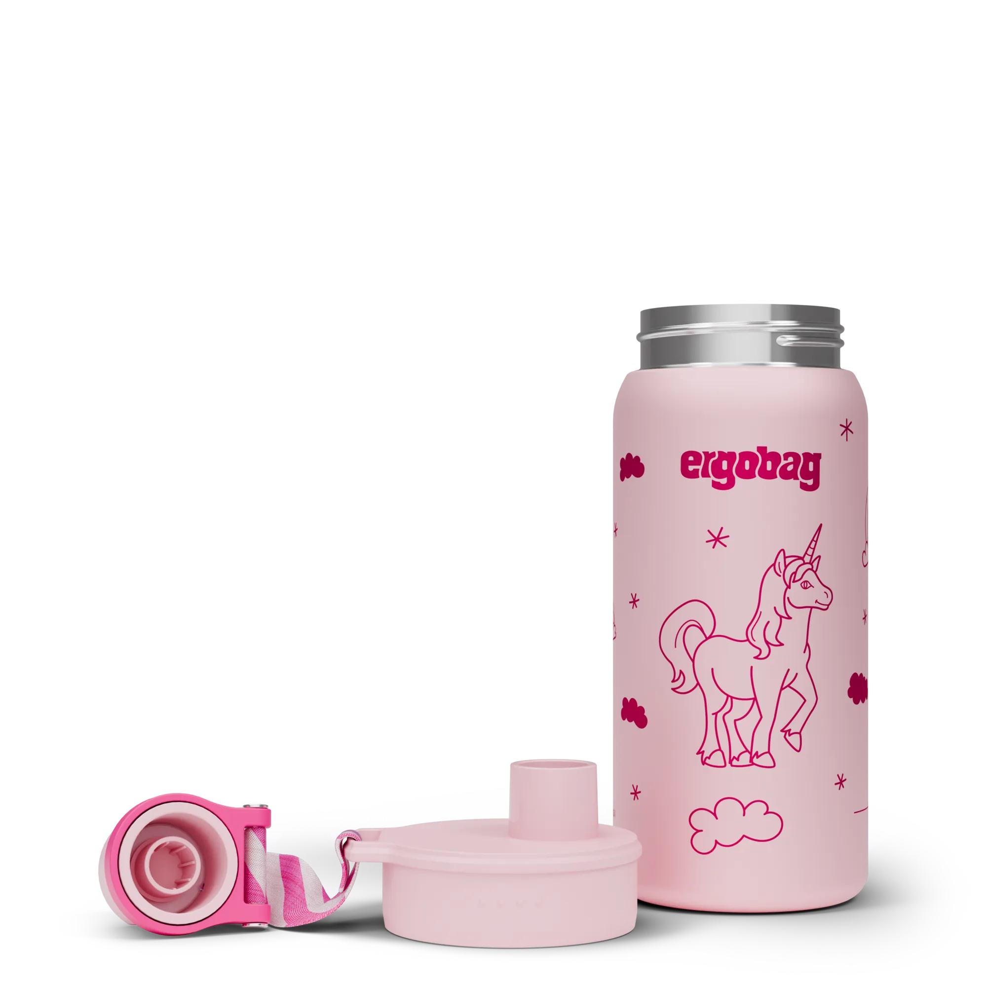 Ergobag - Botella de acero inoxidable Unicornio