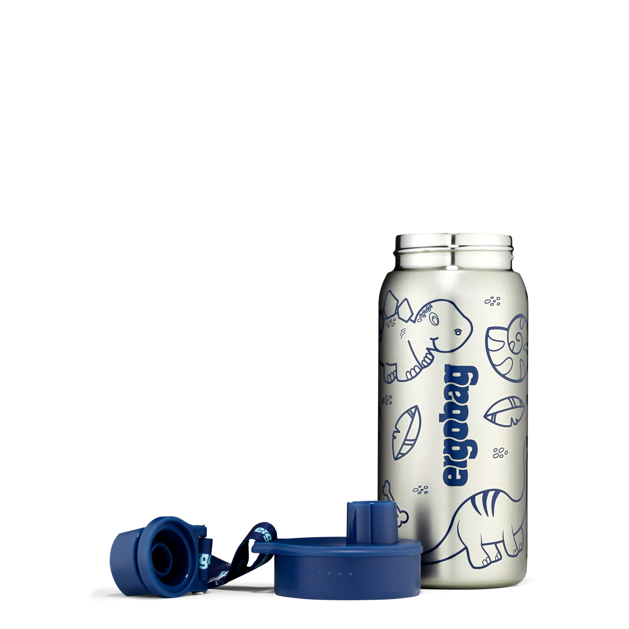 Ergobag - Botella de acero inoxidable azul
