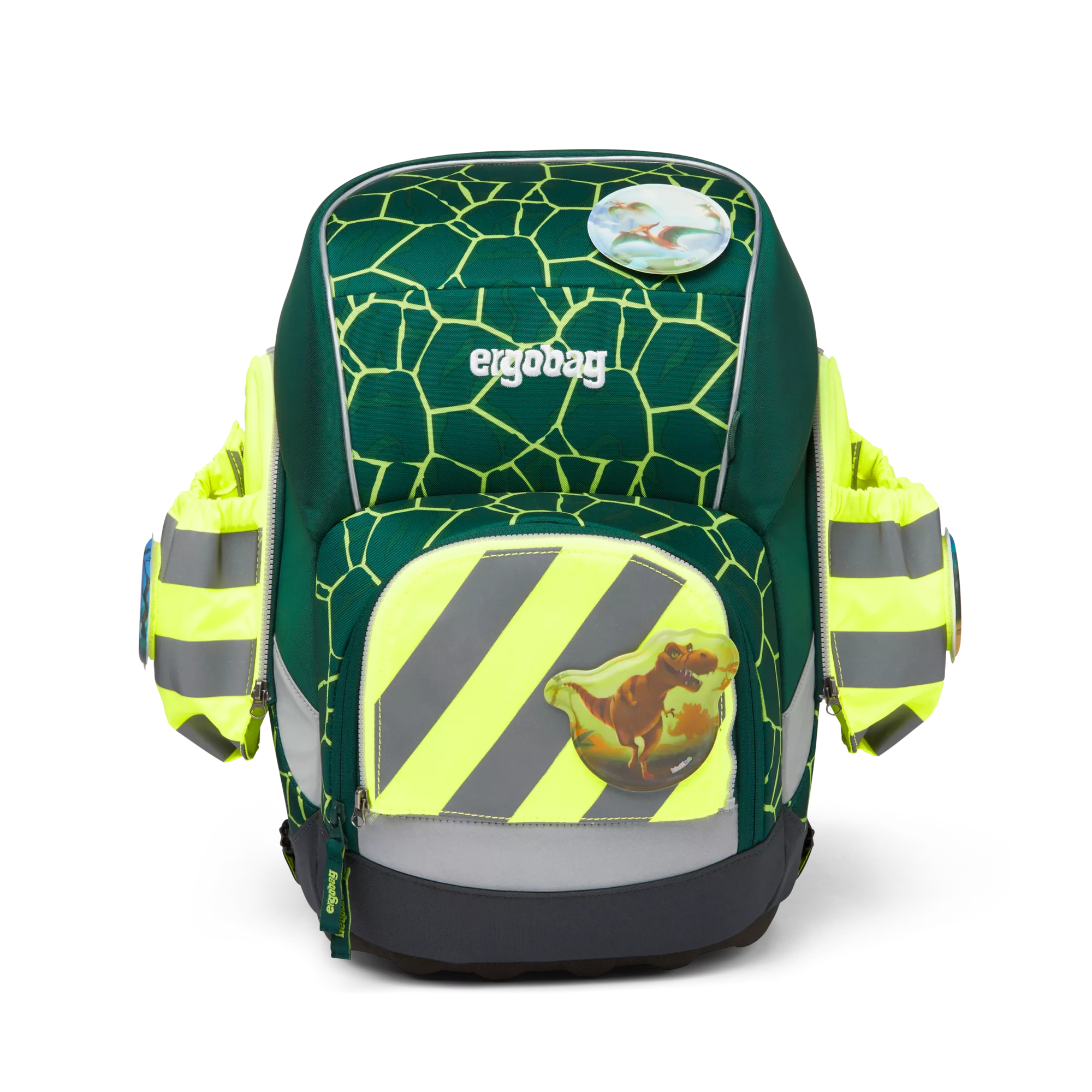 Ergobag - Bolsillo lateral con cremallera y reflectante amarillo