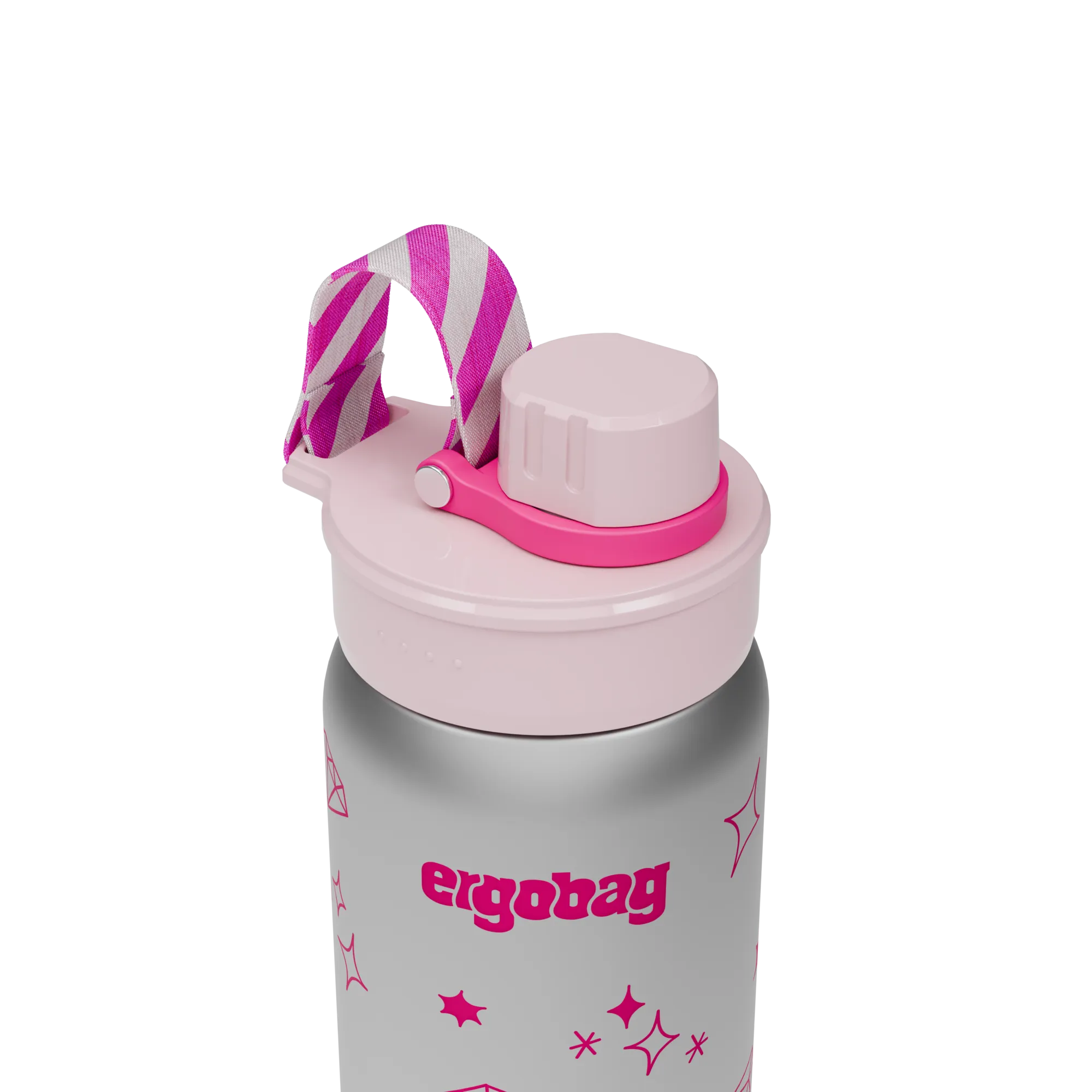 Ergobag - Botella de acero inoxidable brillante