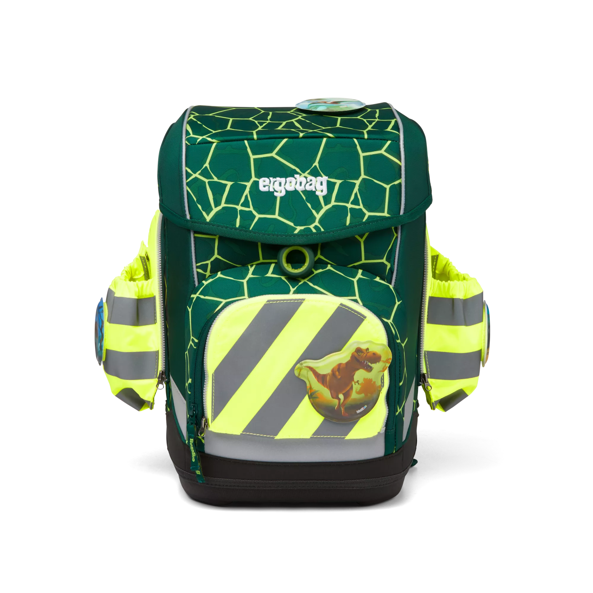 Ergobag - Bolsillo lateral con cremallera y reflectante amarillo