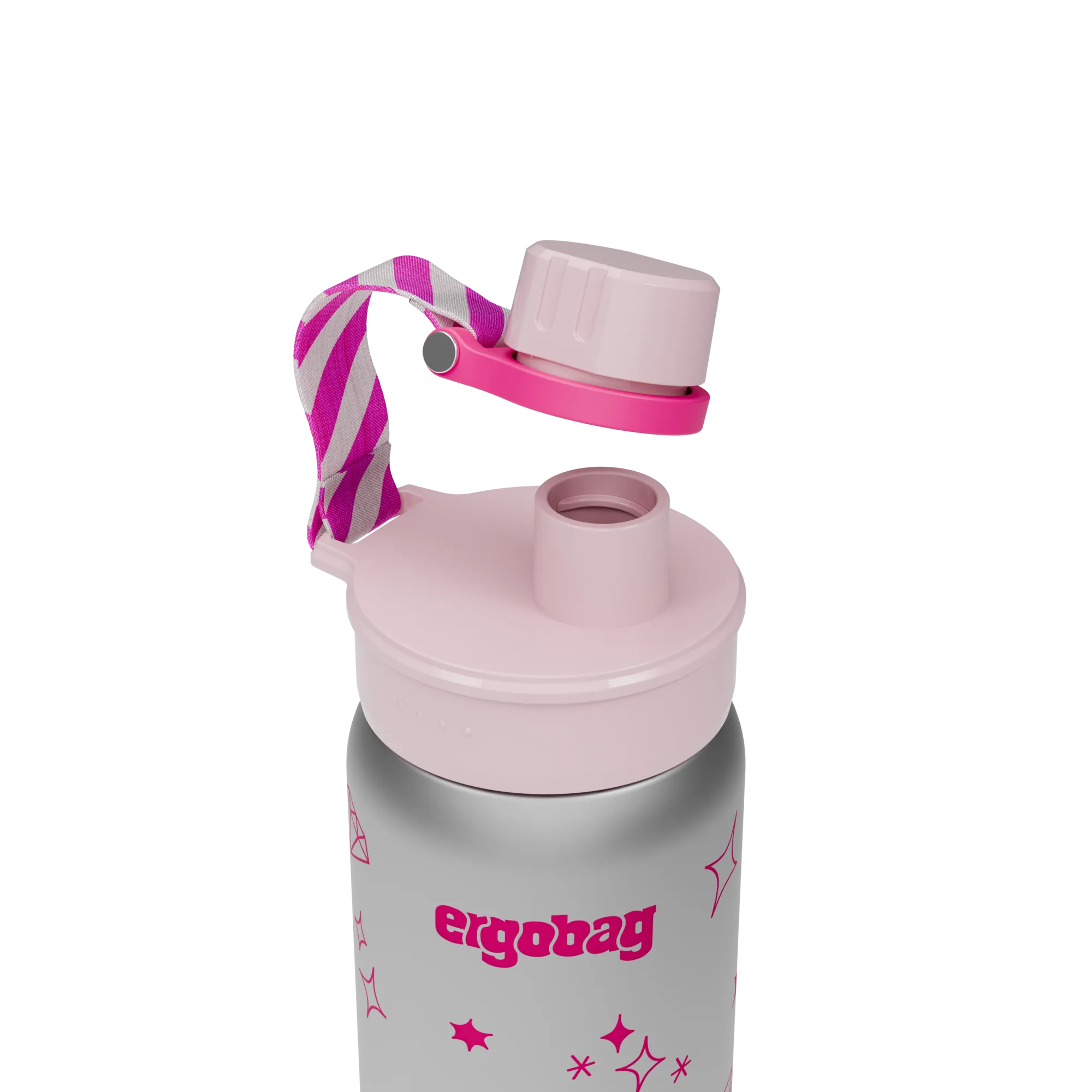 Ergobag - Botella de acero inoxidable brillante