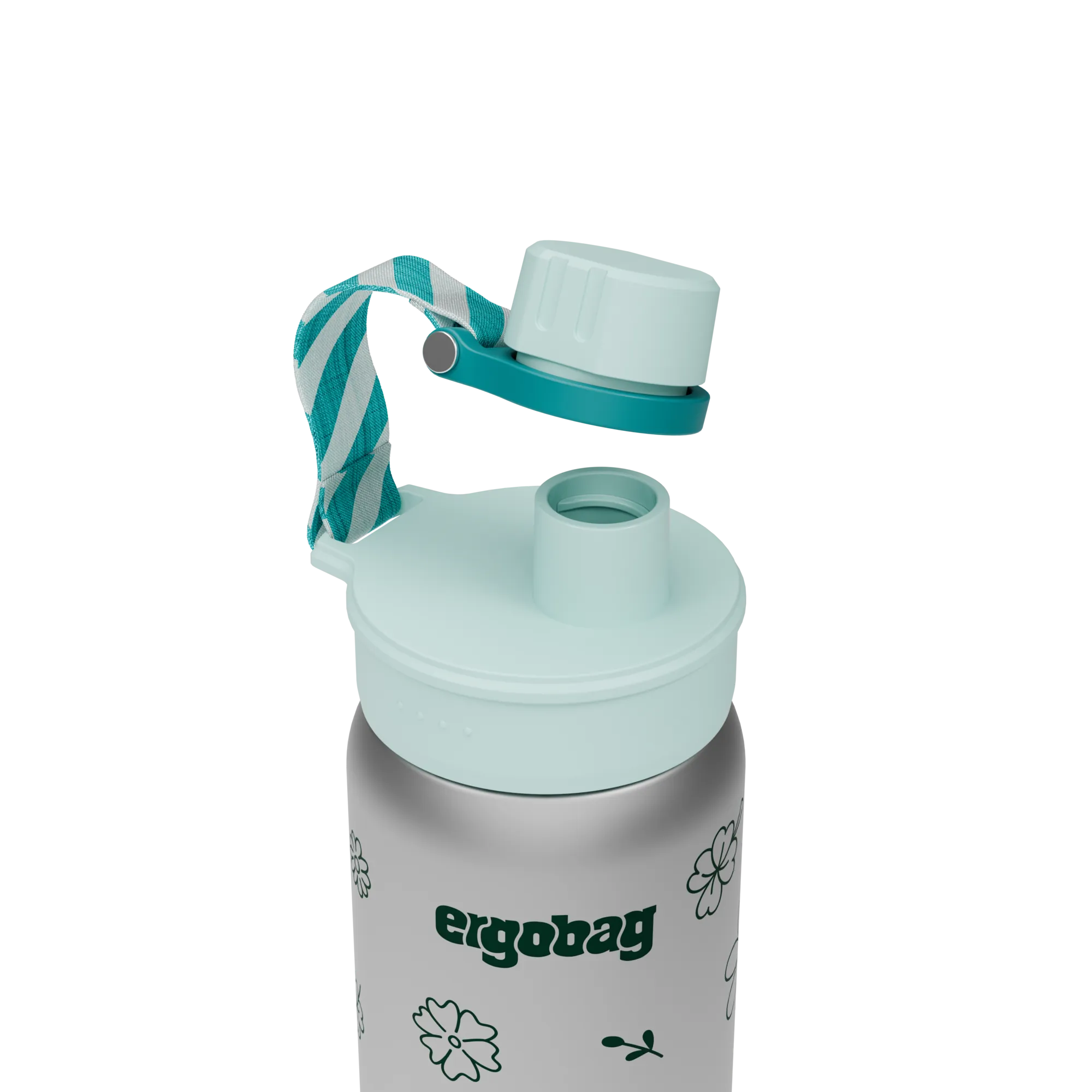 Ergobag - Botella de acero inoxidable Flowers
