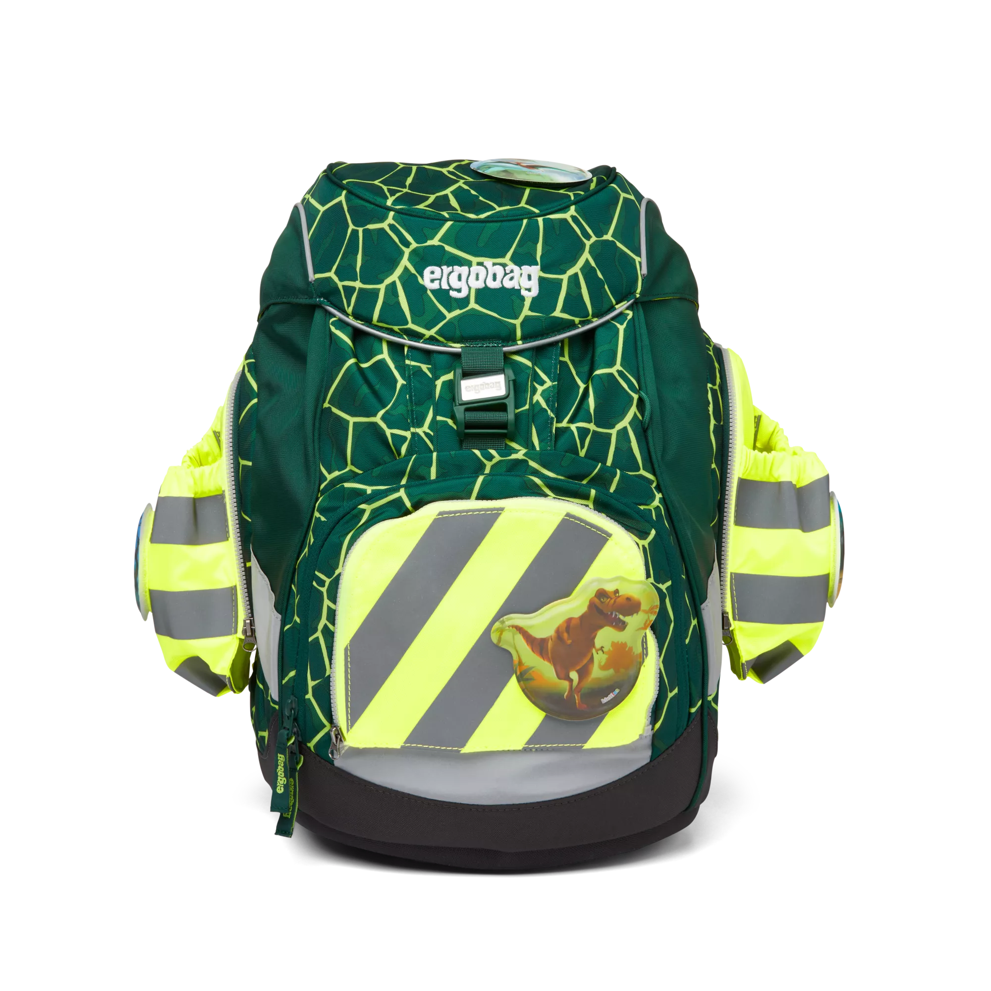 Ergobag - Bolsillo lateral con cremallera y reflectante amarillo