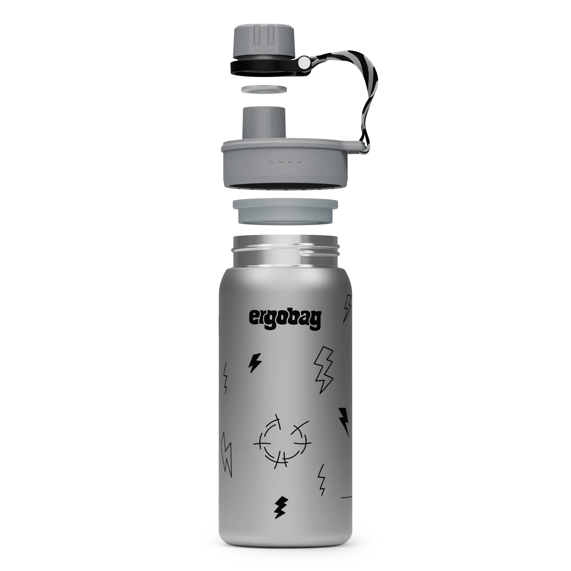 Ergobag - Botella de acero inoxidable Thunderstorm