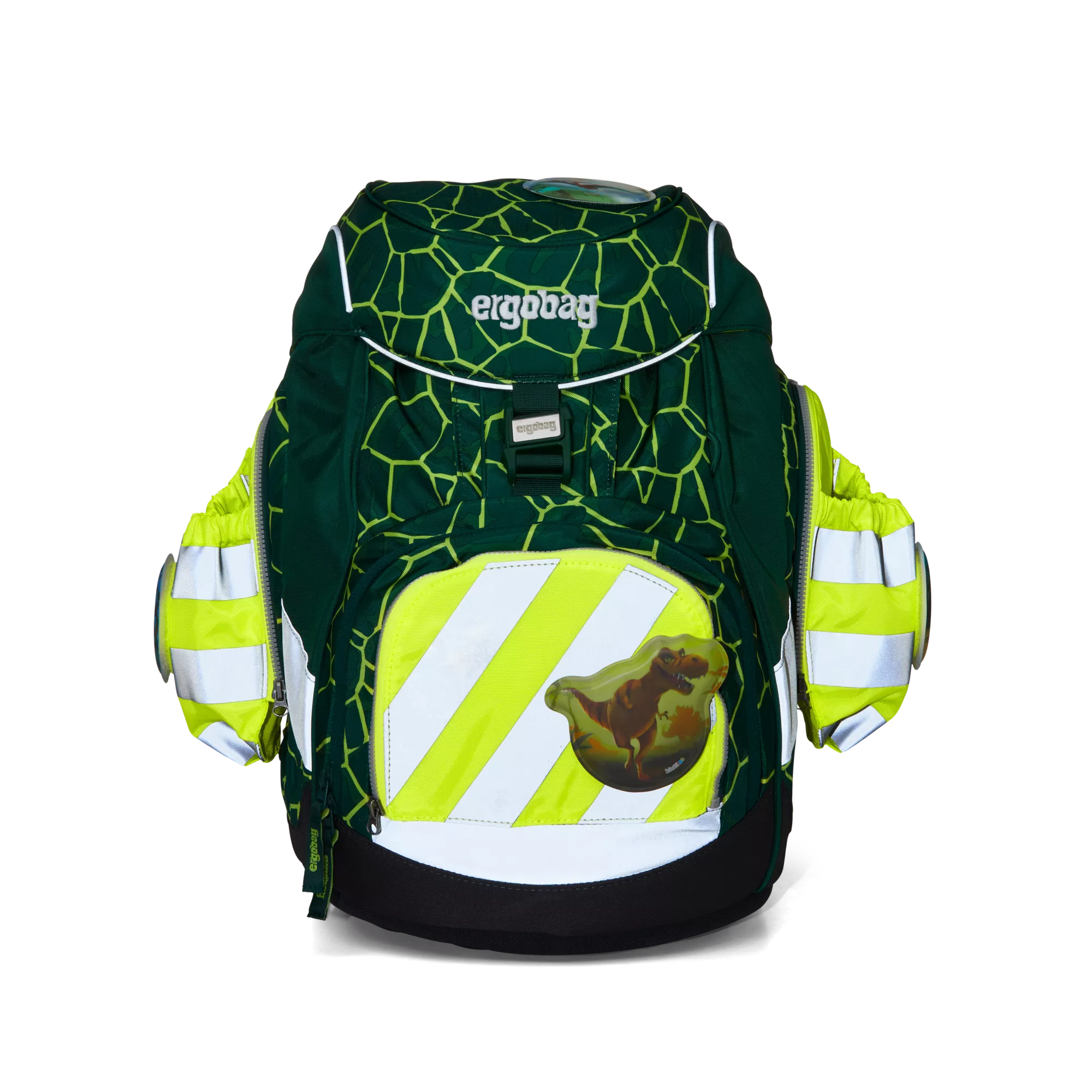 Ergobag - Bolsillo lateral con cremallera y reflectante amarillo