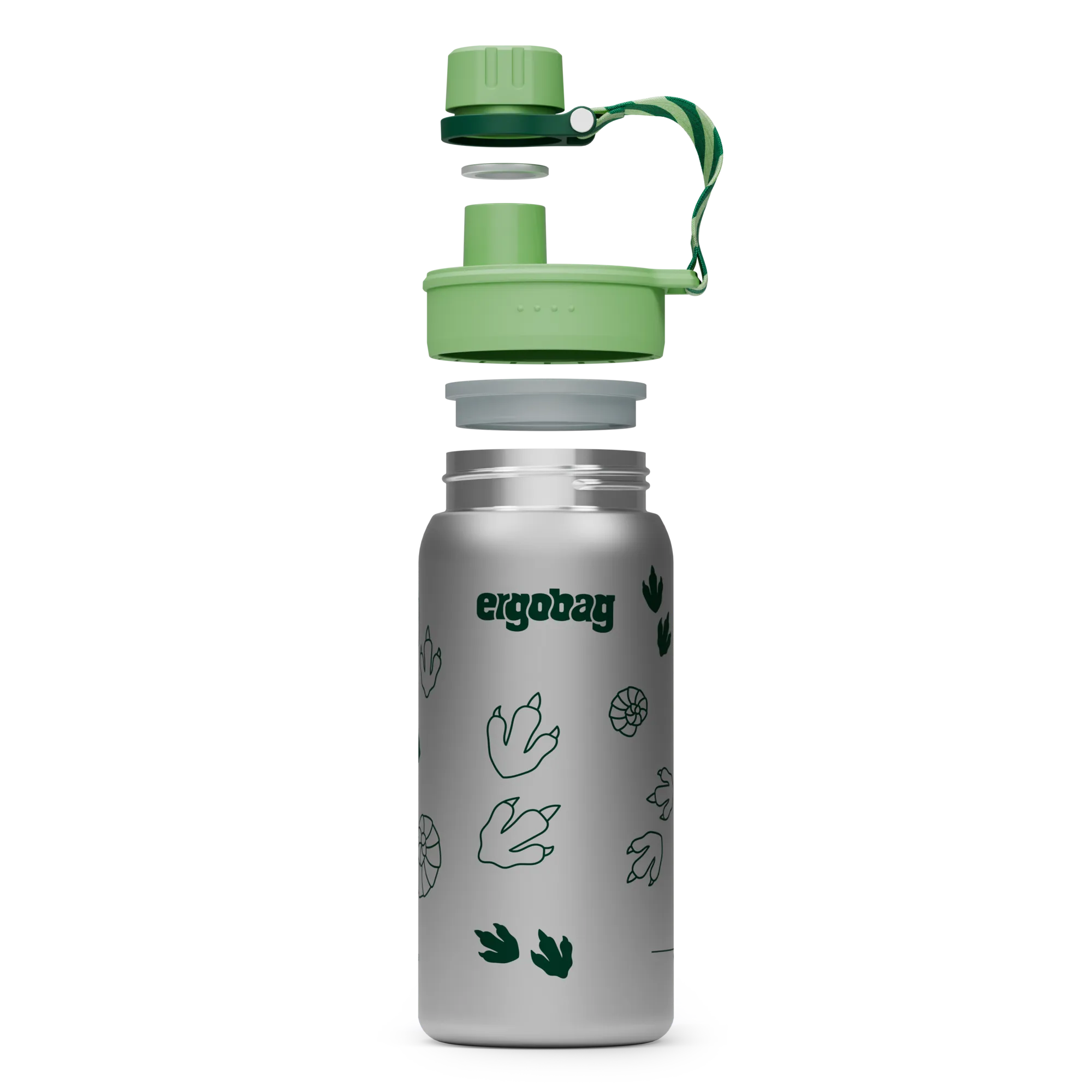 Ergobag - Botella de acero inoxidable Jungle