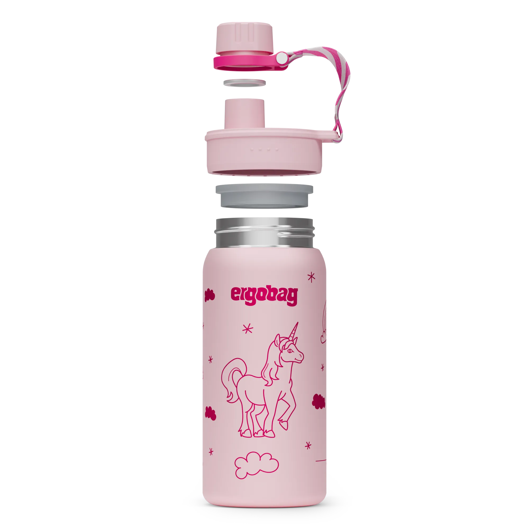 Ergobag - Botella de acero inoxidable Unicornio