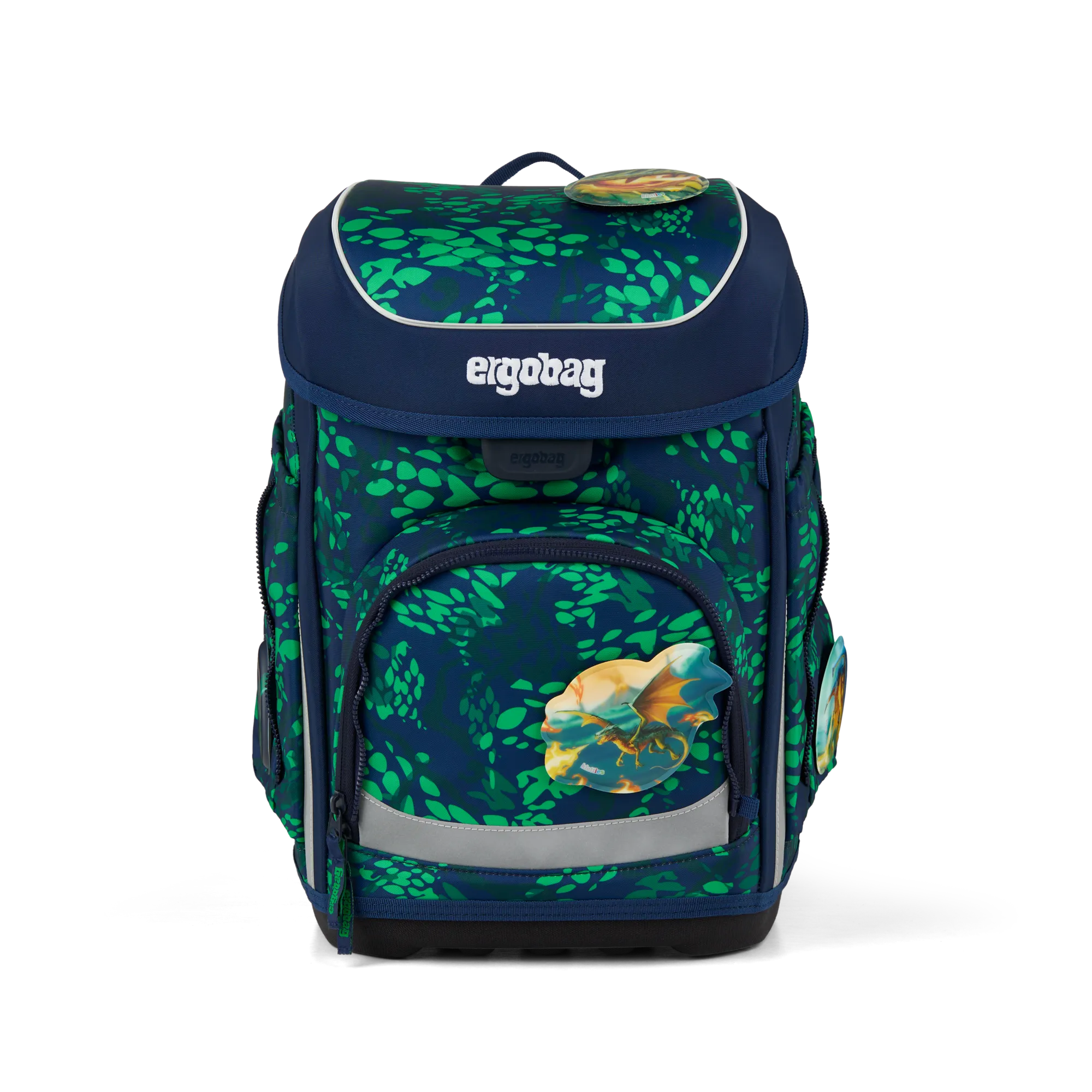 Ergobag - Mochila Escolar Cubo Set Firebear Dragón