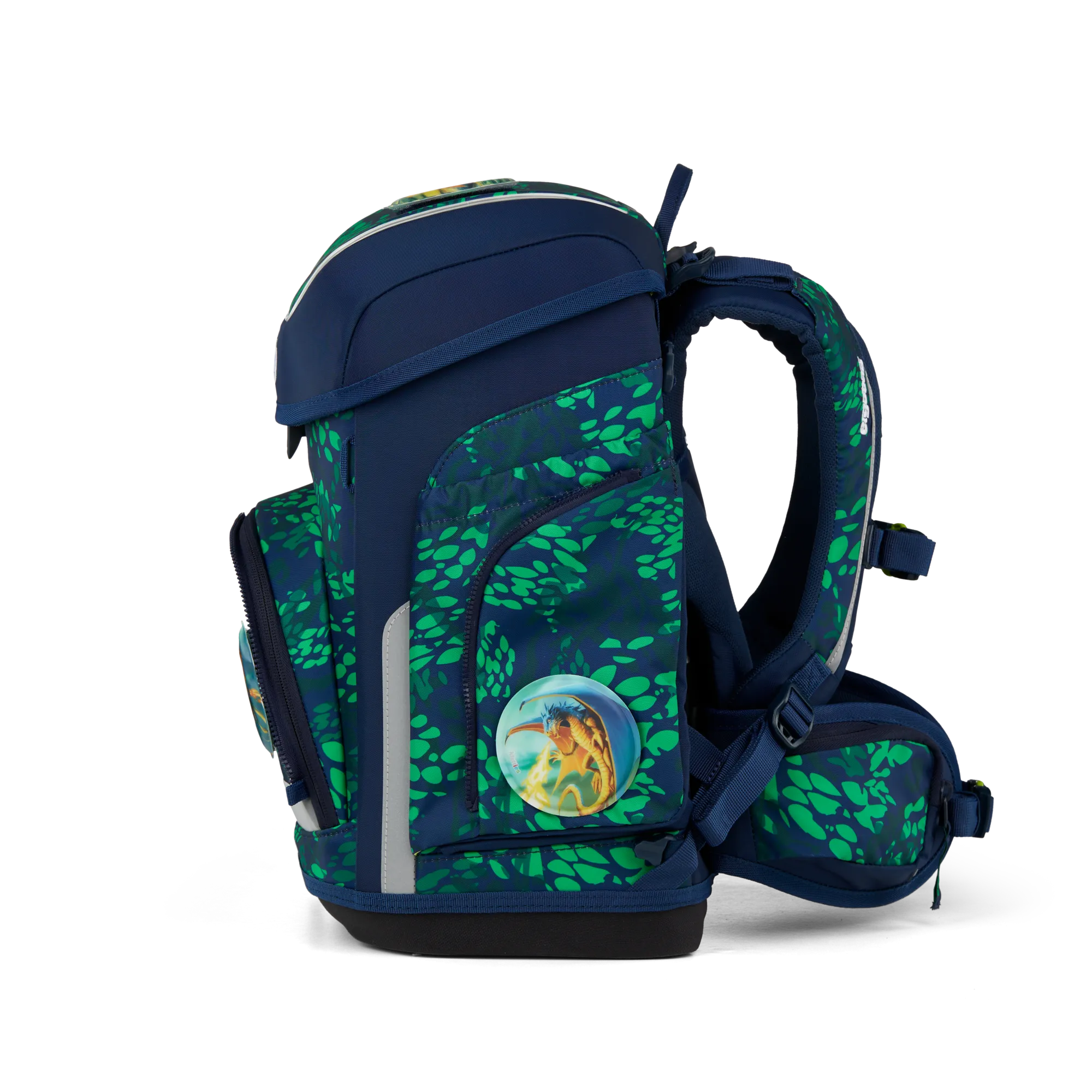 Ergobag - Mochila Escolar Cubo Set Firebear Dragón