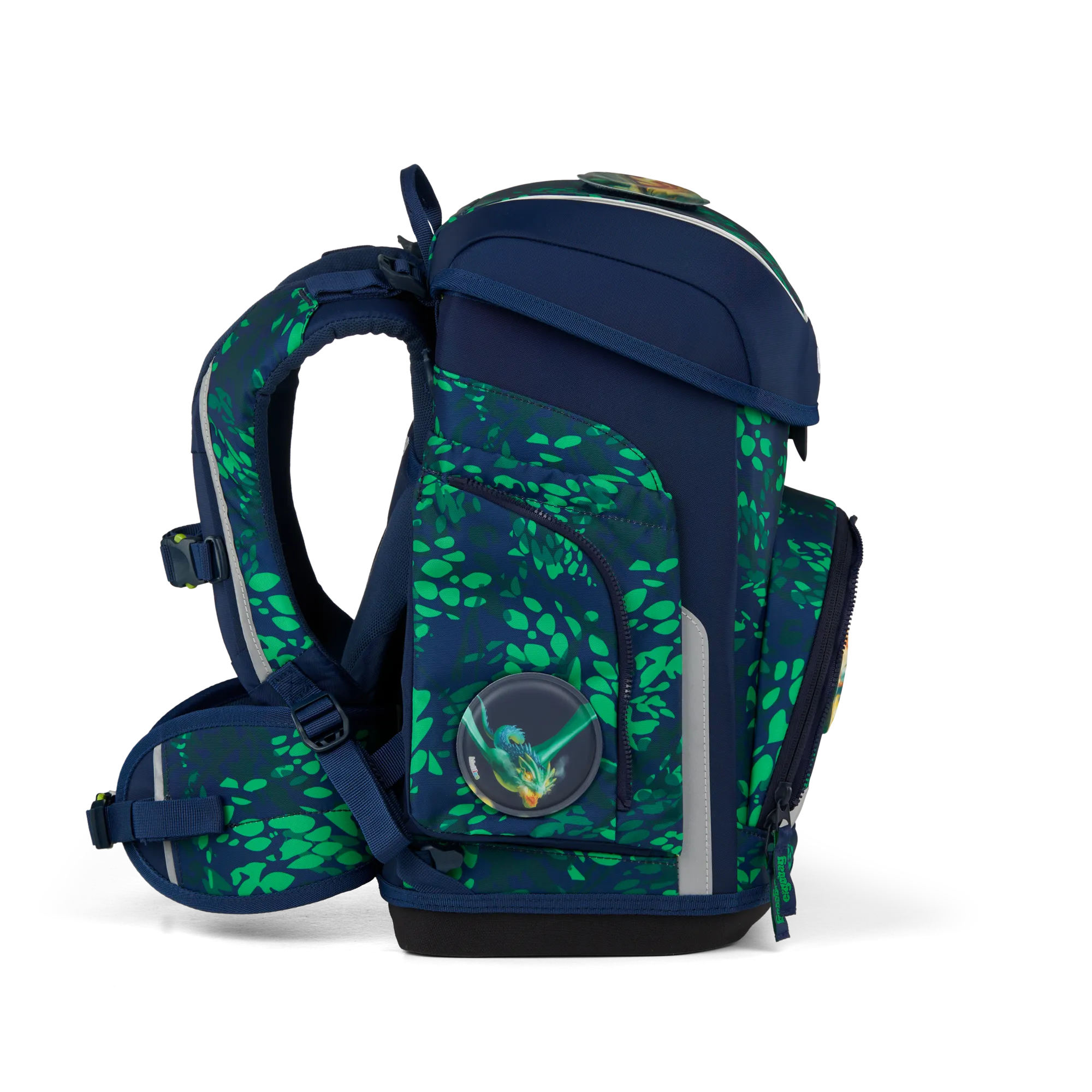 Ergobag - Mochila Escolar Cubo Set Firebear Dragón