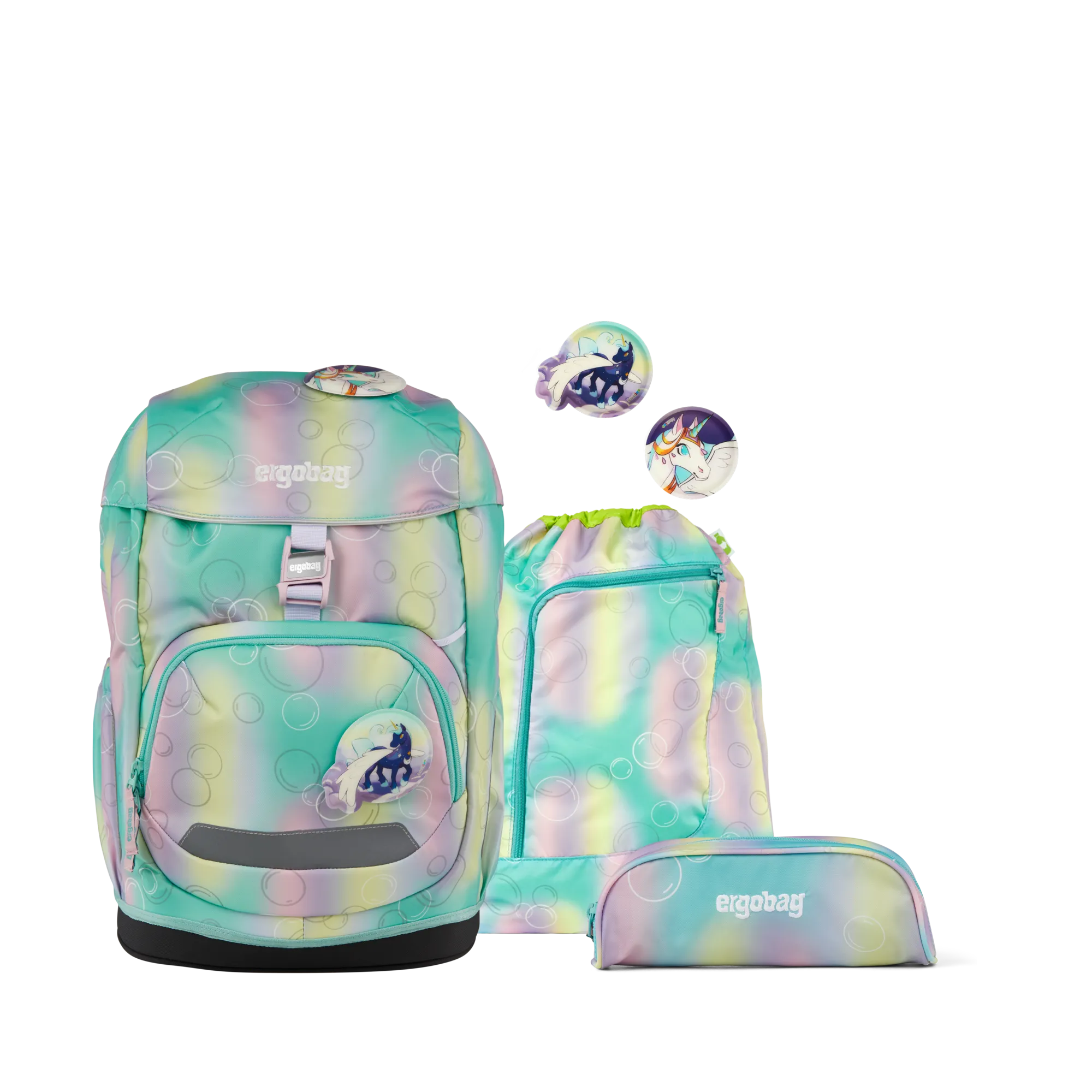 Ergobag - Set de mochila escolar Flex Magic Bubblebear