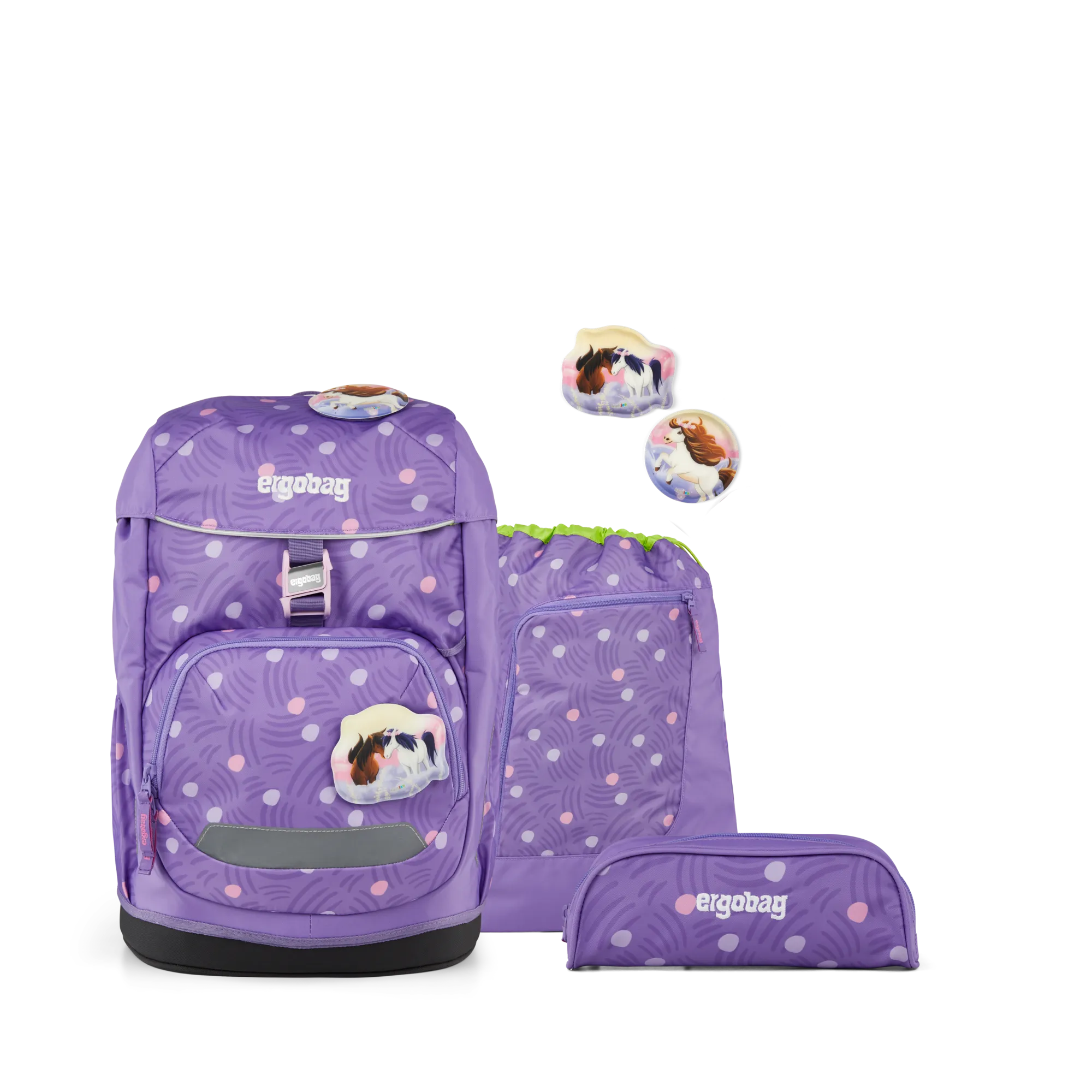 Ergobag - Set de mochila escolar Flex Ponybearadise