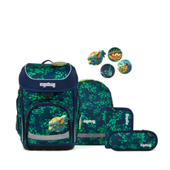 Ergobag - Mochila Escolar Cubo Set Firebear Dragón