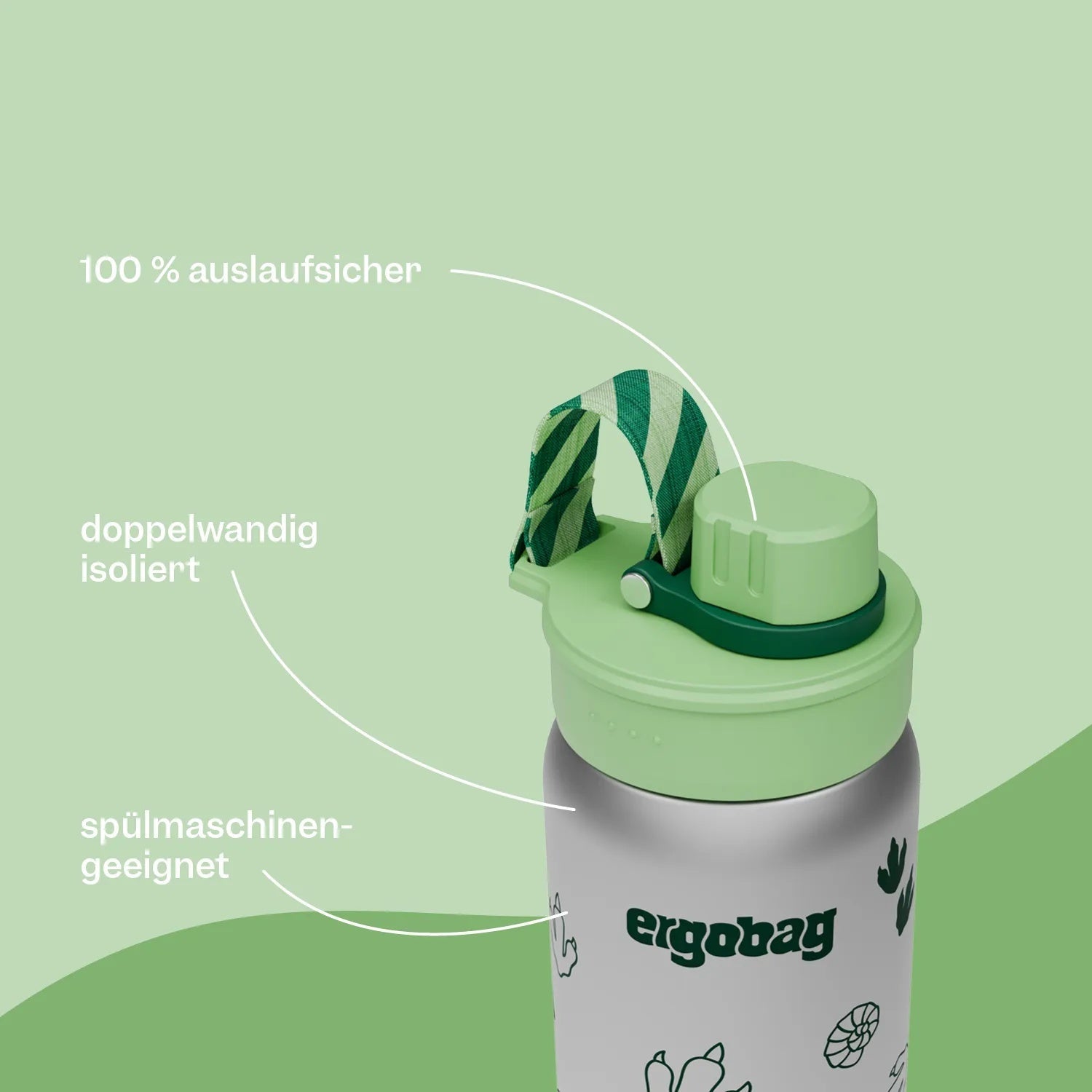 Ergobag - Botella de acero inoxidable Thunderstorm