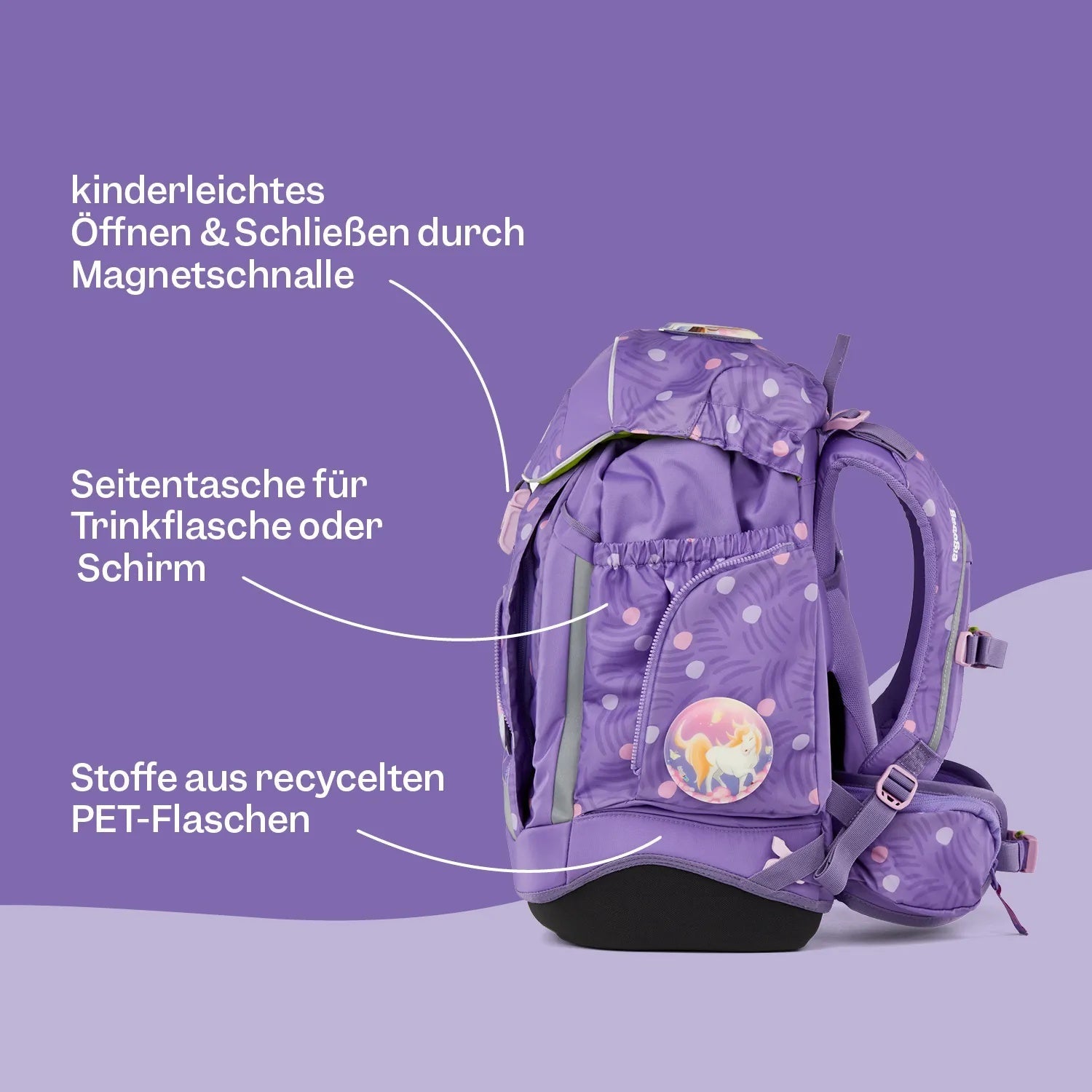 Ergobag - Set de mochila Maxi Ponybearadise