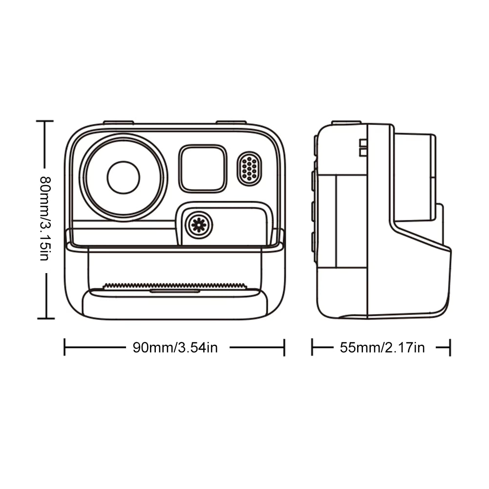 iPixi – Cámara de fotos y vídeo digital instantánea, color naranja