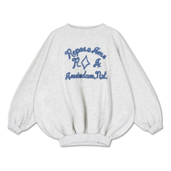 Repose AMS - Iris Bouffant Sweat Algodón orgánico | Blanco jaspeado