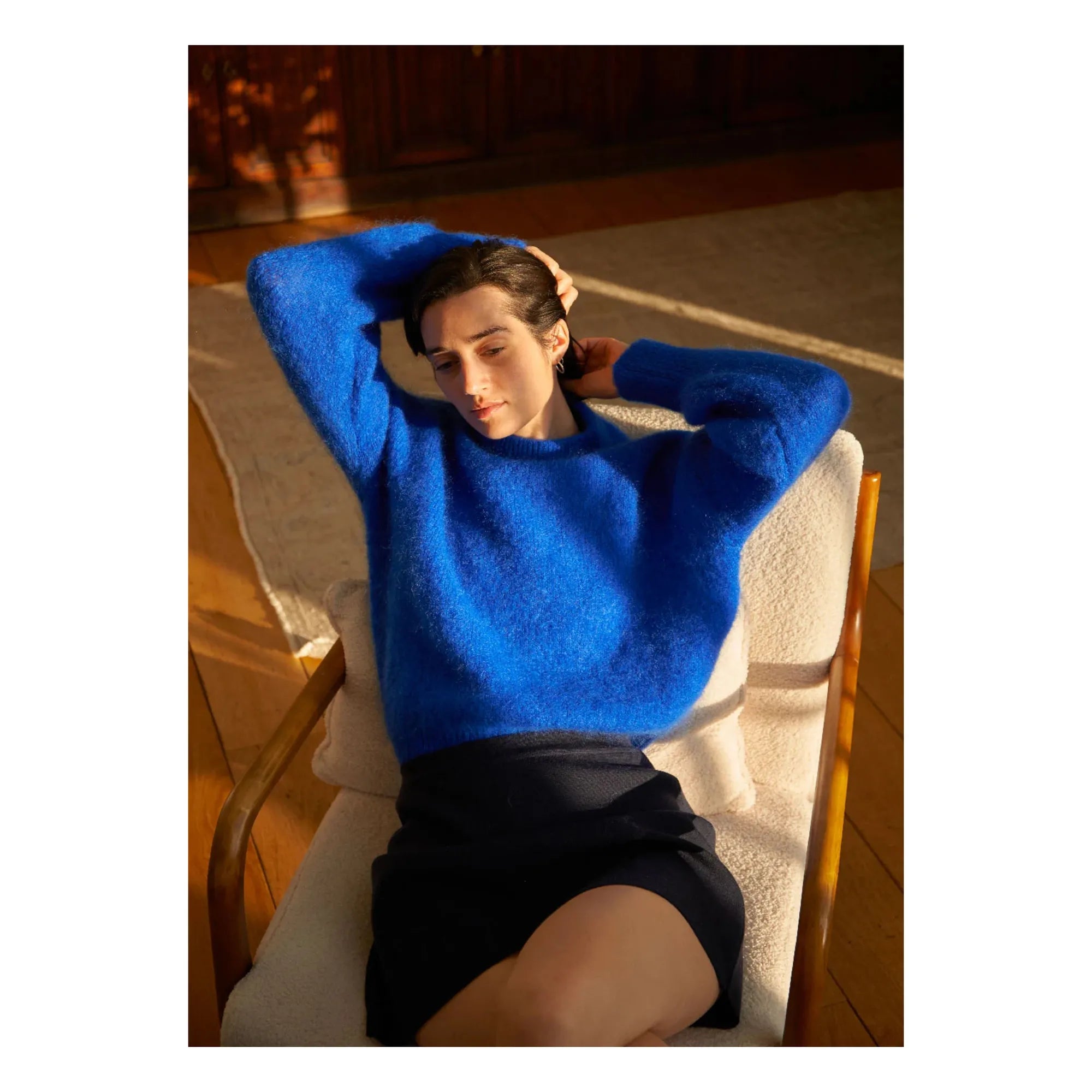 Sorprende a París - Jersey de Mohair Jane Super Kid | Azul Eléctrico