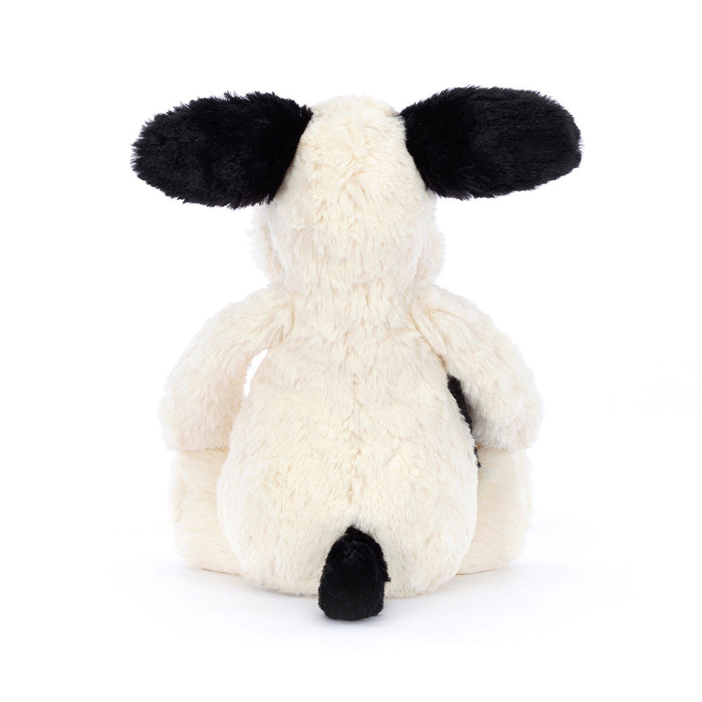 JellyCat - Peluche Bashful Black & Cream Puppy 31 cm