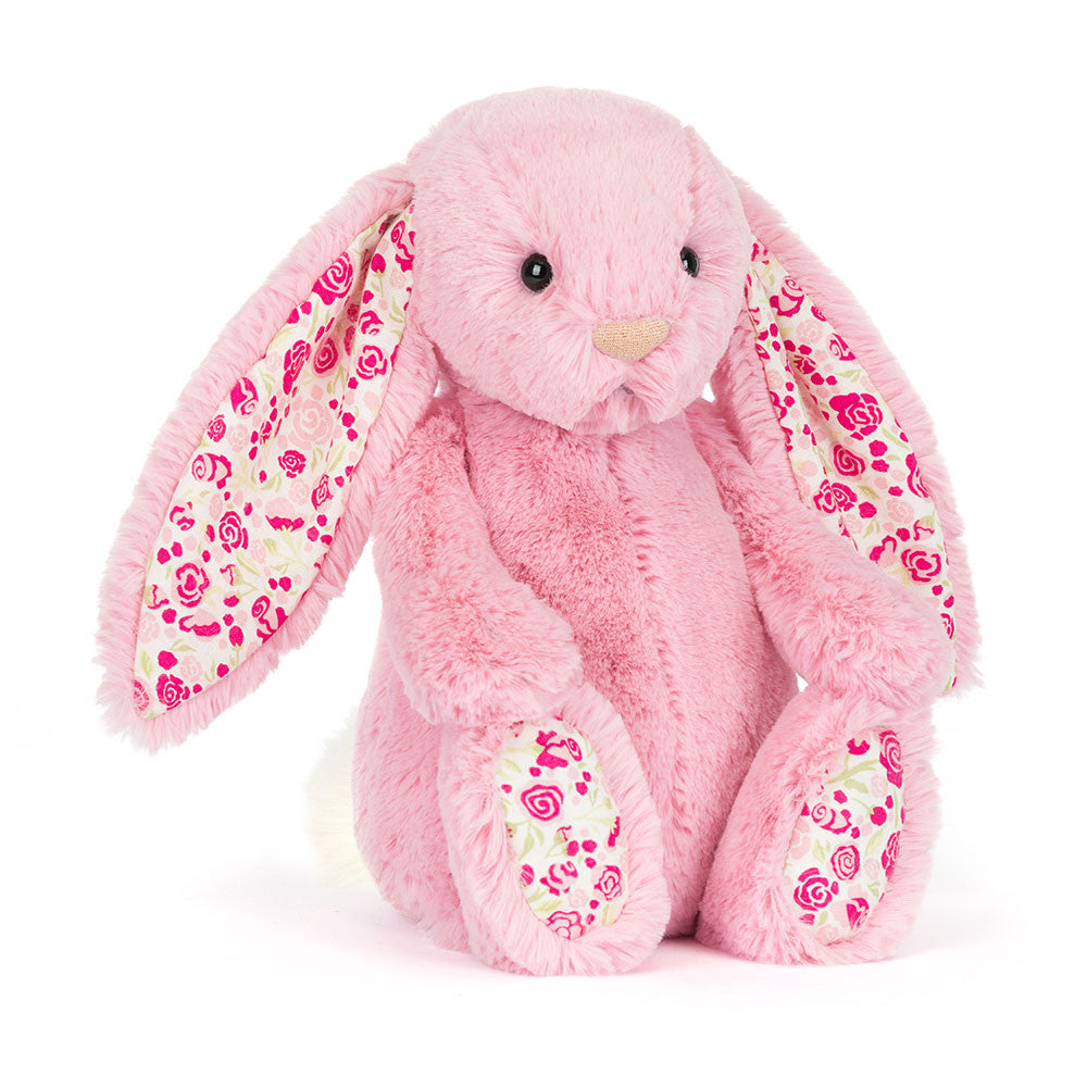JellyCat - Peluche de conejo de lujo Bluskin Blossom, 31 cm