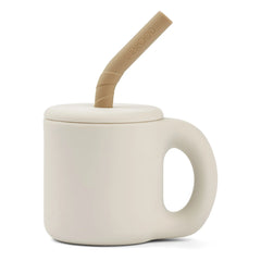 Liewood - Vaso con pajita de silicona Jenna | Arena