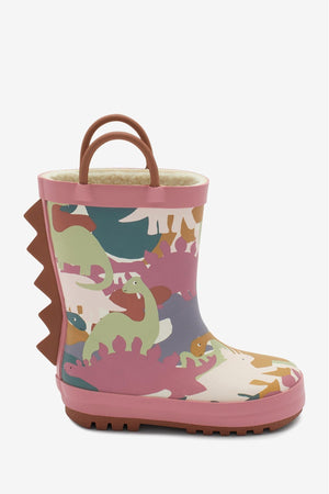 KidyLove - Botas de invierno y de lluvia para niños con diseño de dinosaurio y asas - 29