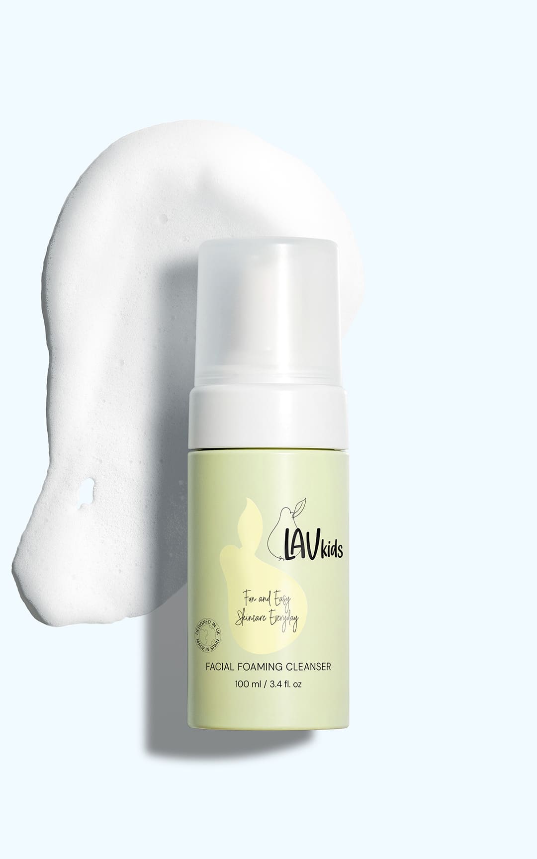 Lav Kids - Espuma Limpiadora Facial para Pieles Sensibles de Niños