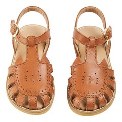 Emile et Ida - Sandalias de piel con diseño de gato | Camel