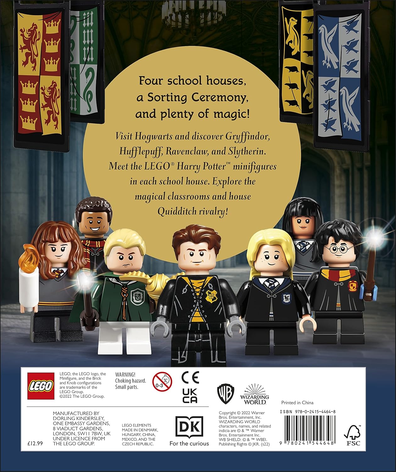 Lego - LEGO Harry Potter Casas de Hogwarts, libro de actividades e historias en inglés con minifiguras