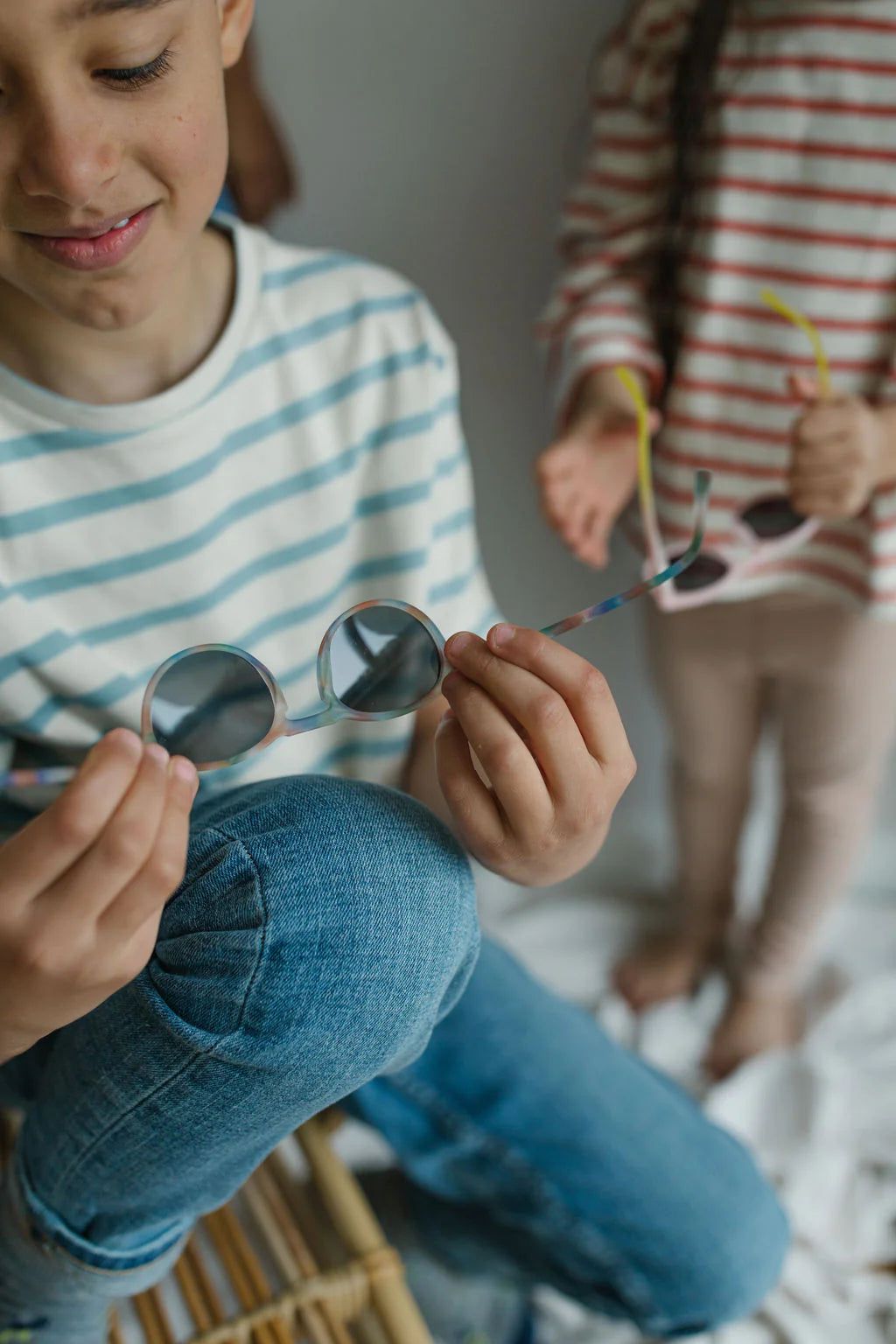 Leosun - Gafas de sol polarizadas arcoíris suaves UV400 para niños de 3 a 8 años