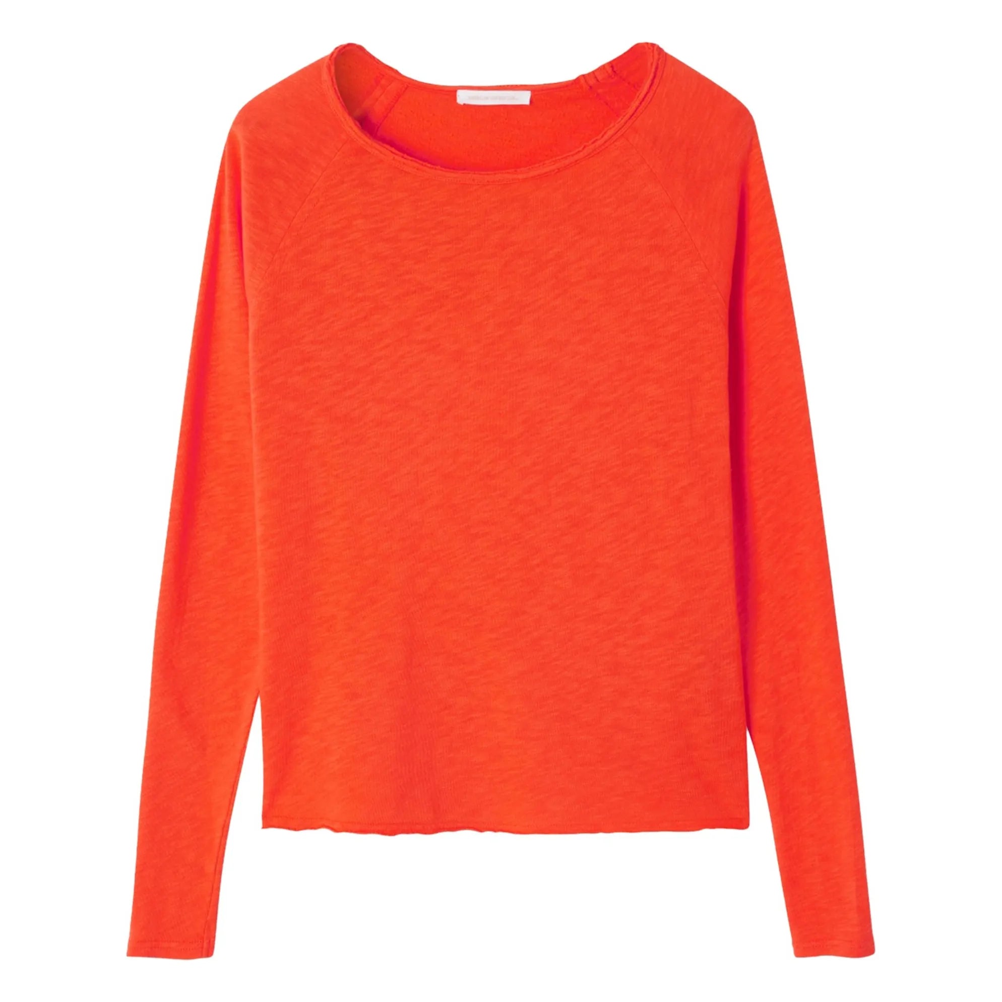 American Vintage - Camiseta de manga larga con escote barco Sonoma | Naranja