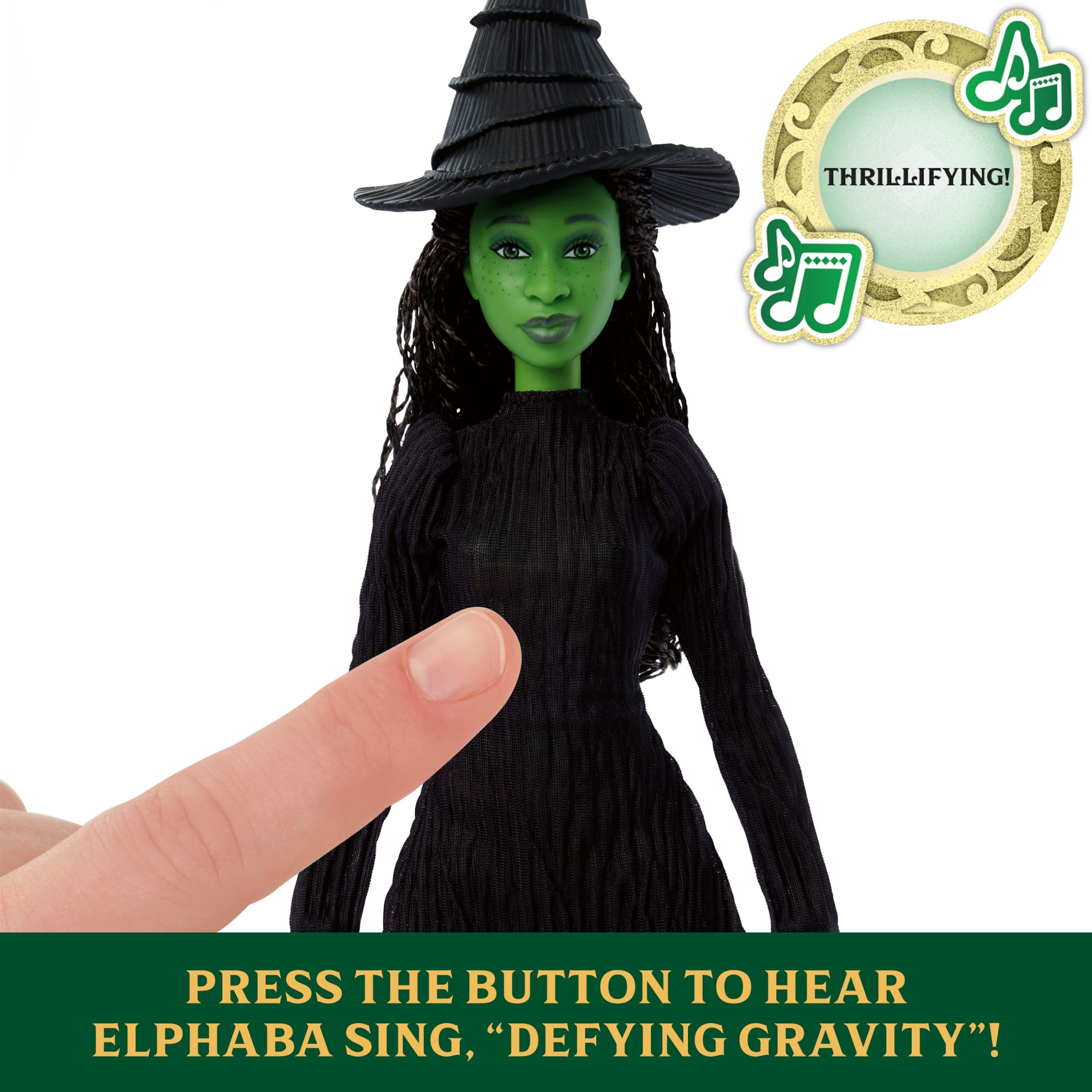 Mattel - Wicked Elphaba Canta Muñeca Coleccionable con Sonido