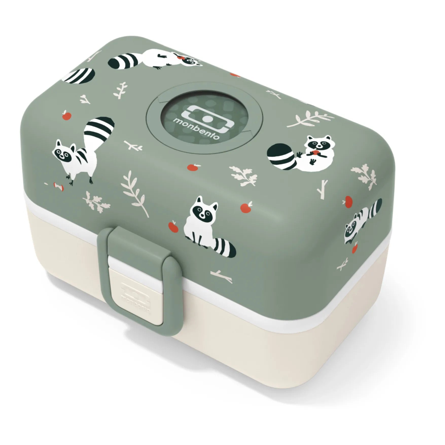 Monbento - MB Tresor, fiambrera bento infantil adaptable con 3 compartimentos | Arcilla Verde