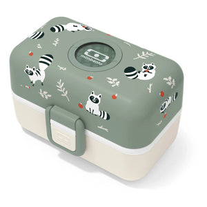 Monbento - MB Tresor, fiambrera bento infantil adaptable con 3 compartimentos | Arcilla Verde